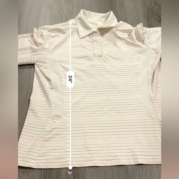 Nike Golf White Multicolor Pinstripe Long Sleeve Collared Button Jacket Size M - Picture 8 of 8